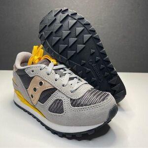 Saucony Shadow Original Gray Yellow SK265168 Boys size 10.5